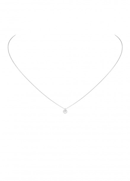 Collier Origine - Or blanc 18K (1,70 g), diamant 0,10 ct - Courbet