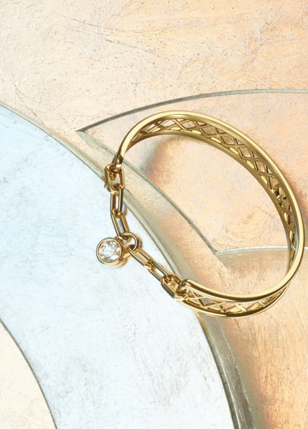 Bracelet Pont des Arts or jaune 18K - diamant synthétique français - Courbet - Courbet