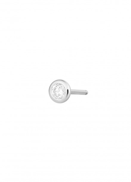 Boucles d’oreilles Origine - Or blanc 18K (1,10 g), 2 diamants 0,20 ct - Courbet