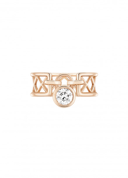 Bague Pont des Arts - Or rose 18K (4,80g) - diamant de synthèse (0,40 ct) - Courbet - Courbet