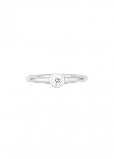 Bague Origine - Or blanc 18K (2,60 g), diamant 0,10 ct - Courbet