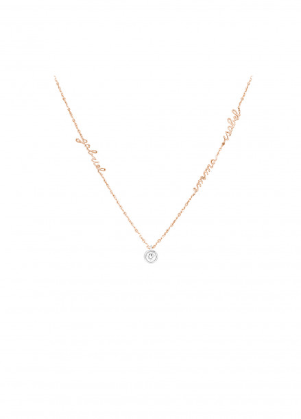 Collier Personnalisé 3 prénoms Or Rose - Vue 1 - Courbet