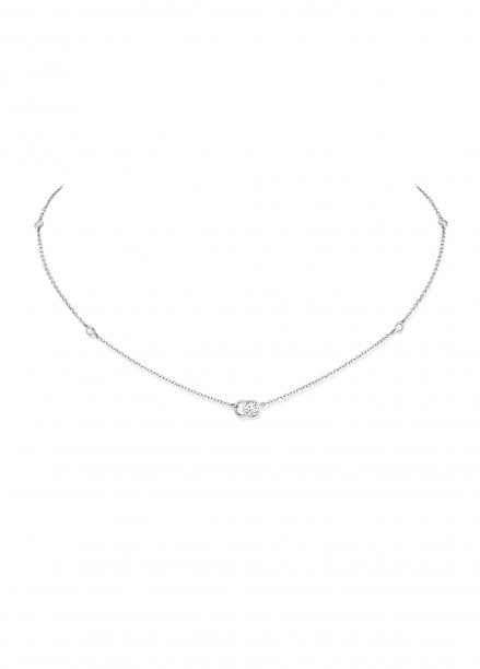 Collier CO en or blanc 0,2carats - Courbet