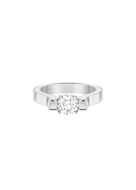 Bague Icone - Or blanc 18K (8,00 g), diamant 0,7 ct - Courbet