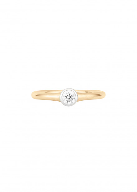 Bague Origine - Or jaune 18K (2,60 g), diamant 0,10 ct - Courbet