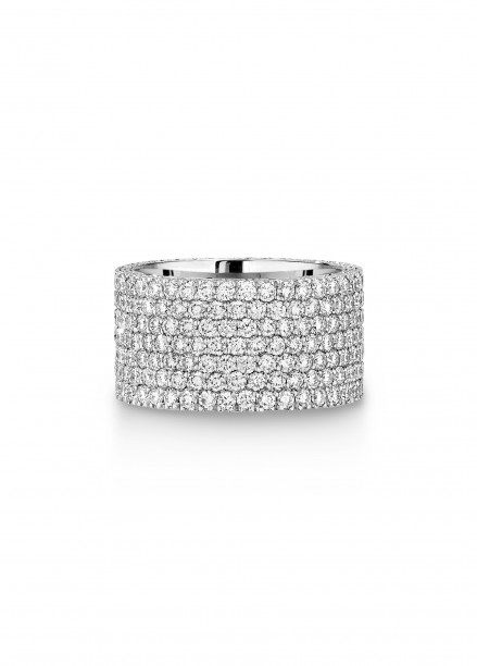 Bague TENNIS blanche en or blanc 18k - Courbet