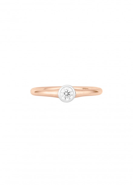 Bague Origine - Or rose 18K (2,60 g), diamant 0,10 ct - Courbet