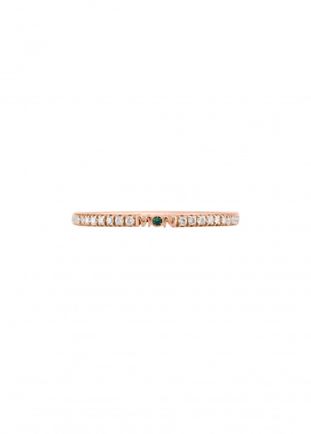 Alliance full-pavée (1,4 mm) - Or rose 18K (1,00 g), diamants 0,20 ct - Courbet