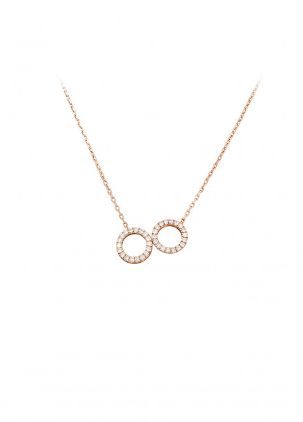 Collier O2 - Or rose 18K (4,90 g), diamants 0,36 ct - Courbet