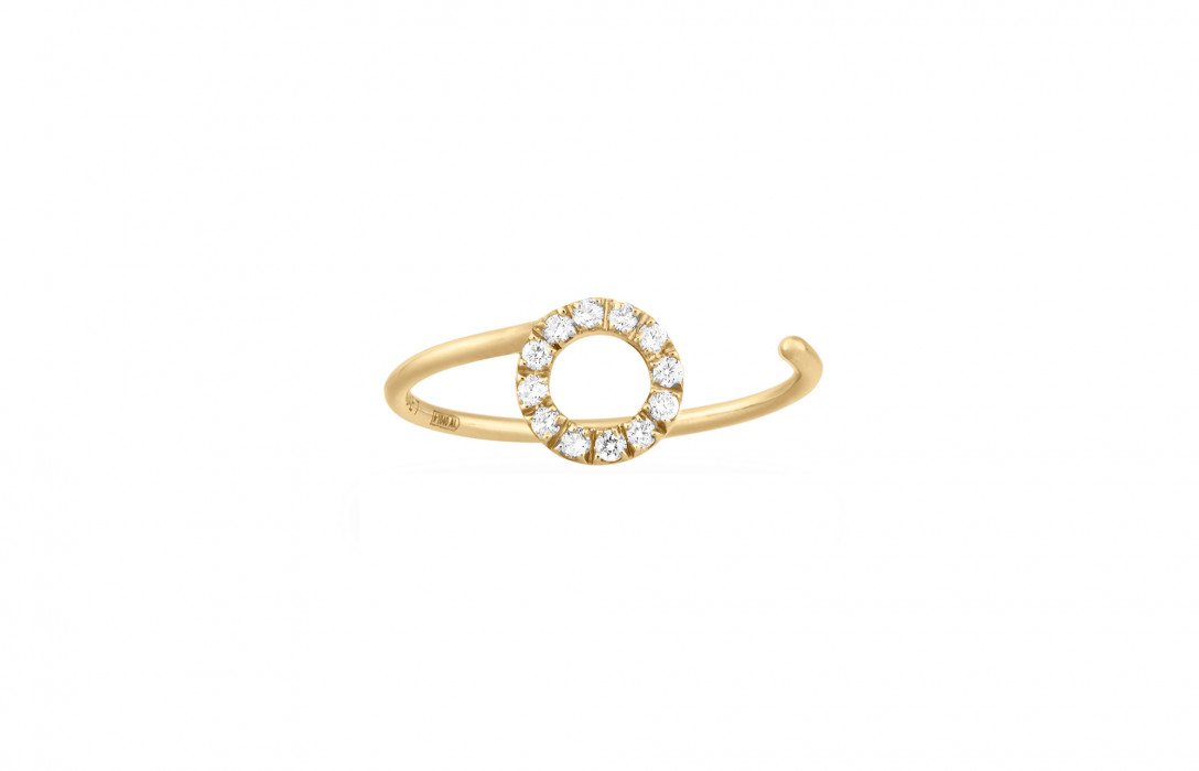 Bague O2 - Or jaune 18K (0,90 g), diamants 0,10 ct - Courbet