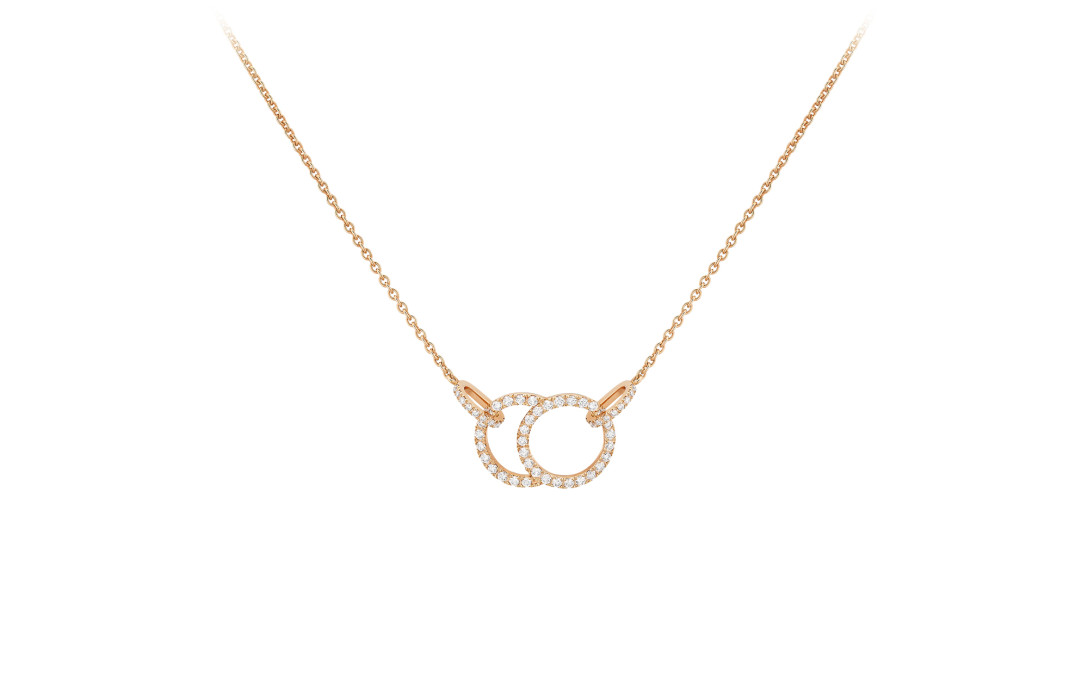 Collier Celeste - Or rose 18K (5,00 g), diamants 0,48 ct - Courbet