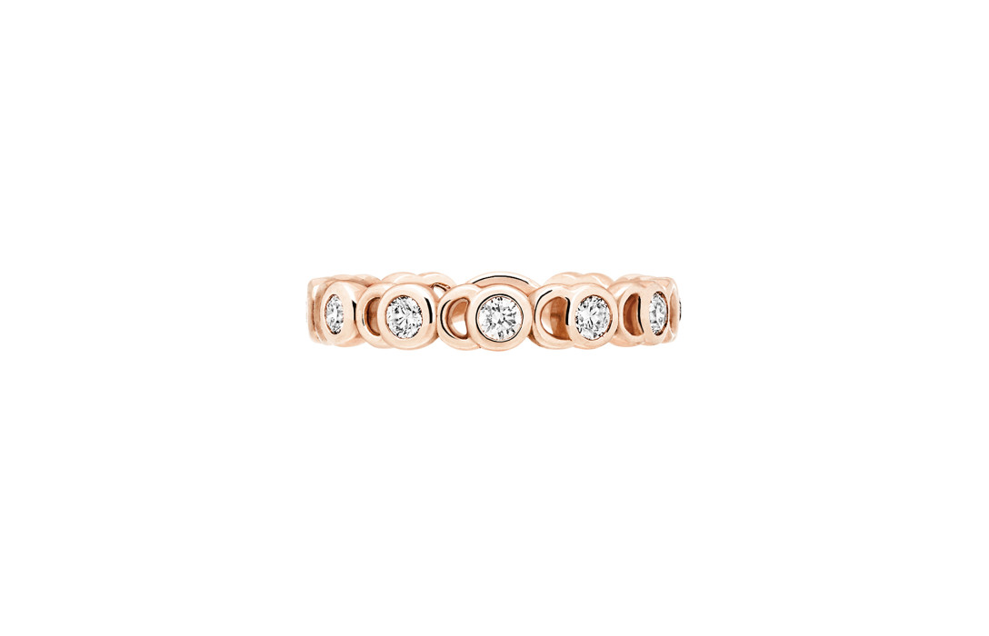 Bague Or Rose et Diamants de synthèse 0,55 ct - CO - Courbet - Face - Courbet