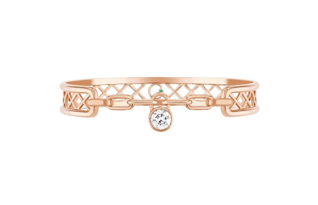 Bracelet Pont des Arts or rose 18K - diamant synthétique français - Courbet - Courbet