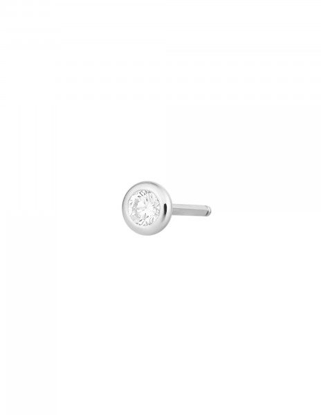 Boucles d’oreilles Origine - Or blanc 18K (1,10 g), 2 diamants 0,20 ct - Courbet