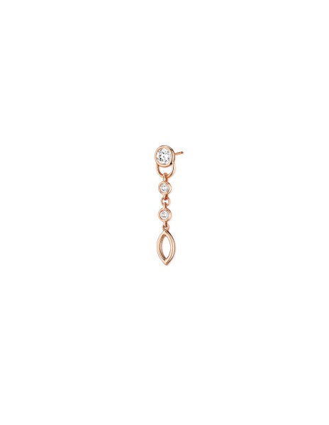 Mono BO Pendante CO en or rose 0,2carats - Courbet