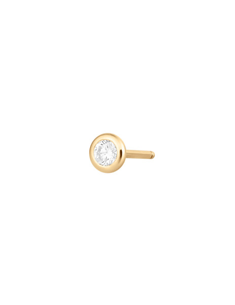 Boucles d’oreilles Origine - Or jaune 18K (1,10 g), 2 diamants 0,20 ct - Courbet