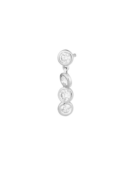 Boucles d’oreilles 2 COURBET - Or blanc 18K (2,10 g), 8 diamants 0,80 ct - Courbet