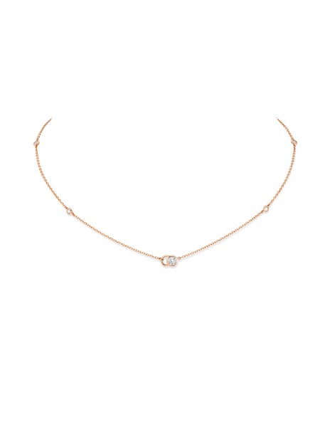 Collier CO en or rose 0,2carats - Courbet