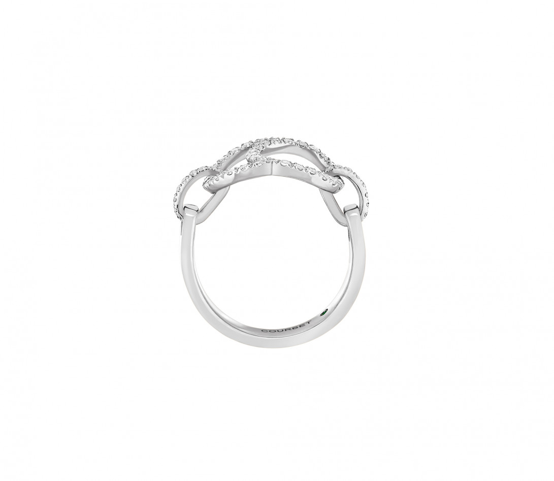 Bague Celeste - Or blanc 18K (5,20 g), diamants 0,50 ct - Vue 3