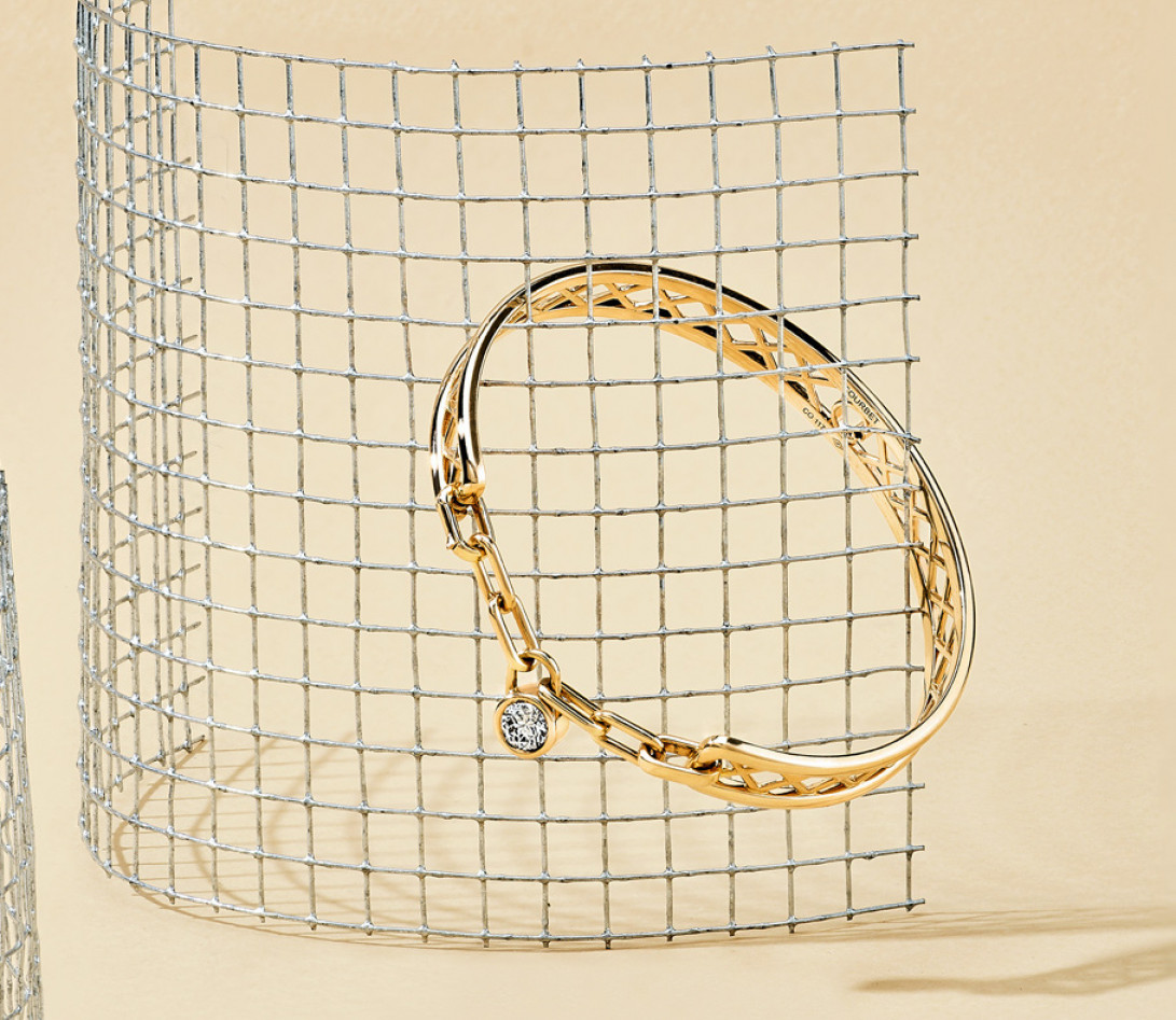 Bracelet PONT DES ARTS diamants de synthèse 0,7ct et or jaune recyclé 18K - COURBET - vue 5