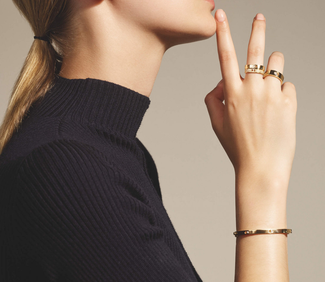 Bague Eclipse petit modèle - Or jaune 18K (4,20 g), 4 diamants 0,12 ct - Vue 6