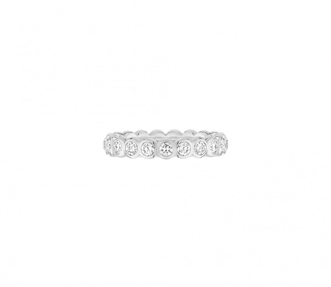 Anneau Or Blanc et Diamant de synthèse 1 ct - Origine - Courbet - Vue 1