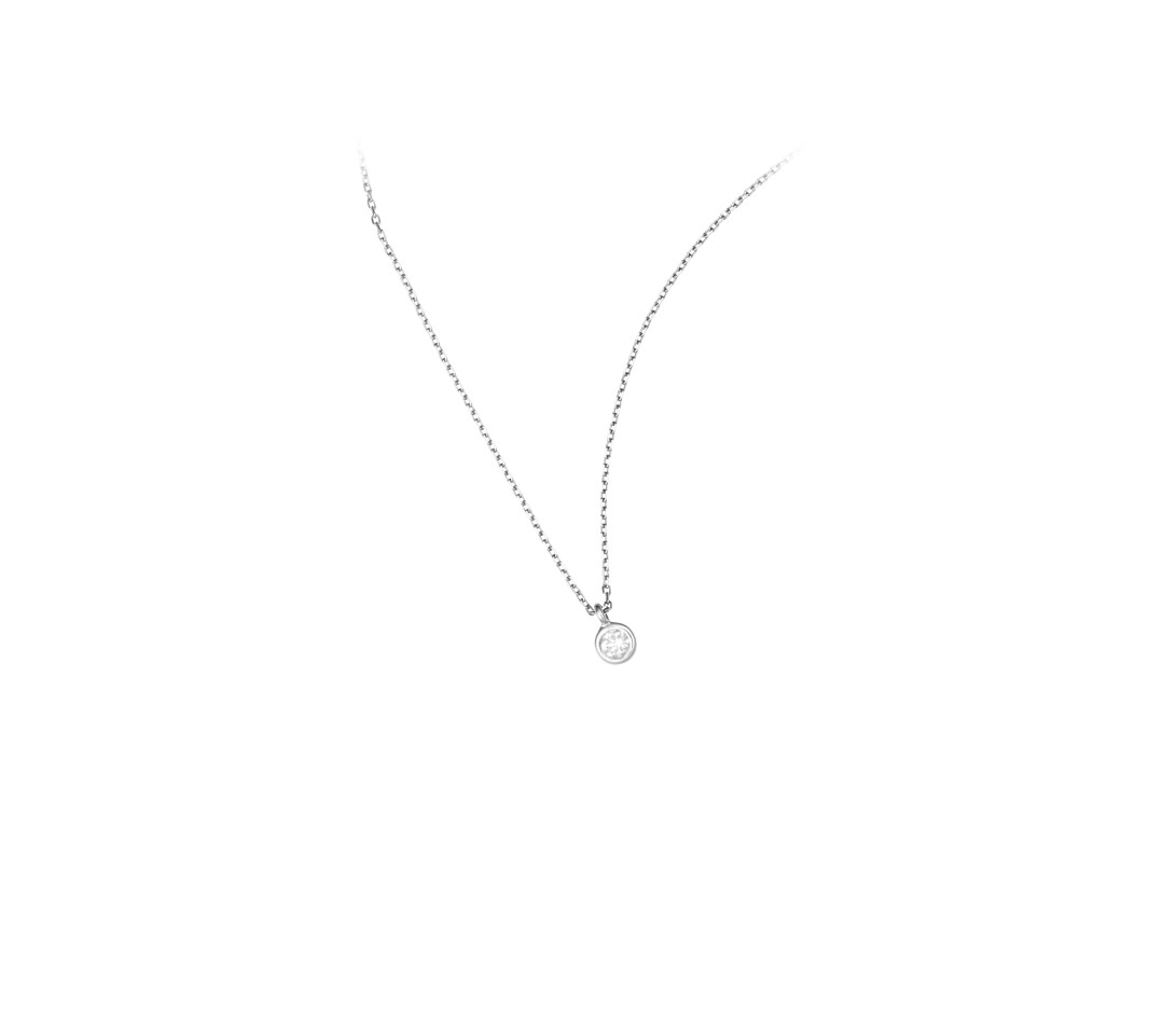 Collier Origine - Or blanc 18K (1,70 g), diamants 0,1 cts - Vue 2