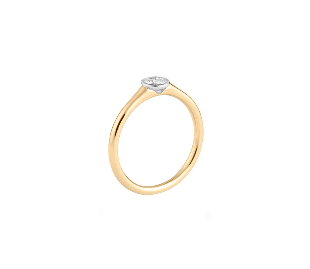 Bague Origine - Or jaune 18K (3,00 g), diamant 0,70 ct - Vue 3