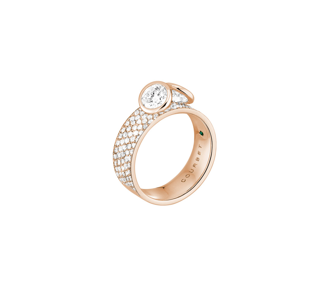 Bague origine 2 Courbet or rose - Courbet - Vue 2