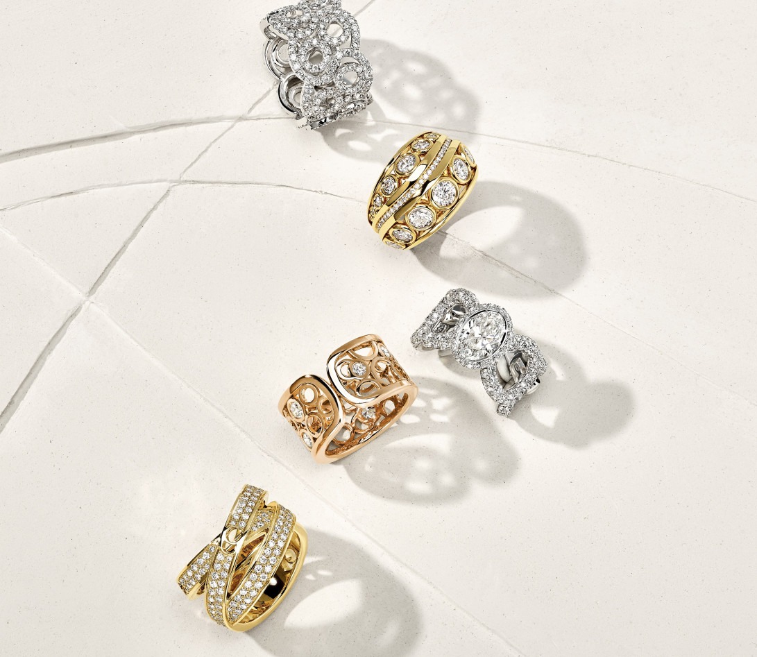Bague ORIGINE Couture en or jaune recyclé 18K et diamants de synthèse - Vue 6