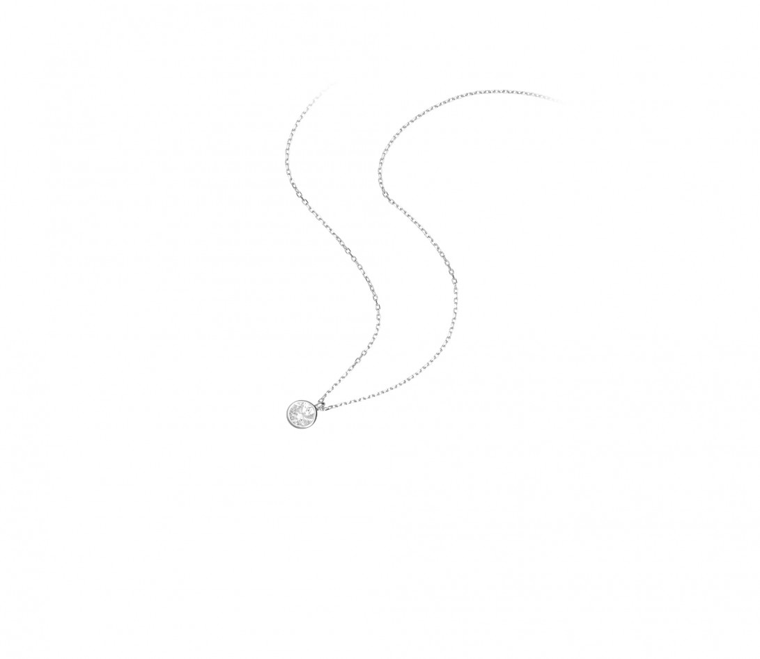 Collier Origine - Or blanc 18K (1,70 g), diamants 0,3 cts - Vue 2