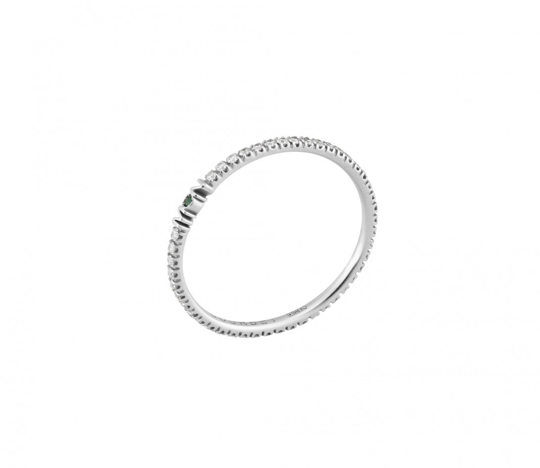 Alliance full-pavée (1,4 mm) - Or blanc 18K (1,00 g), diamants 0,20 ct