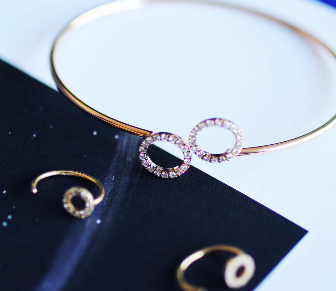 Bracelet O2 - Or rose 18K (5,00 g), diamants 0,36 cts - Vue 3