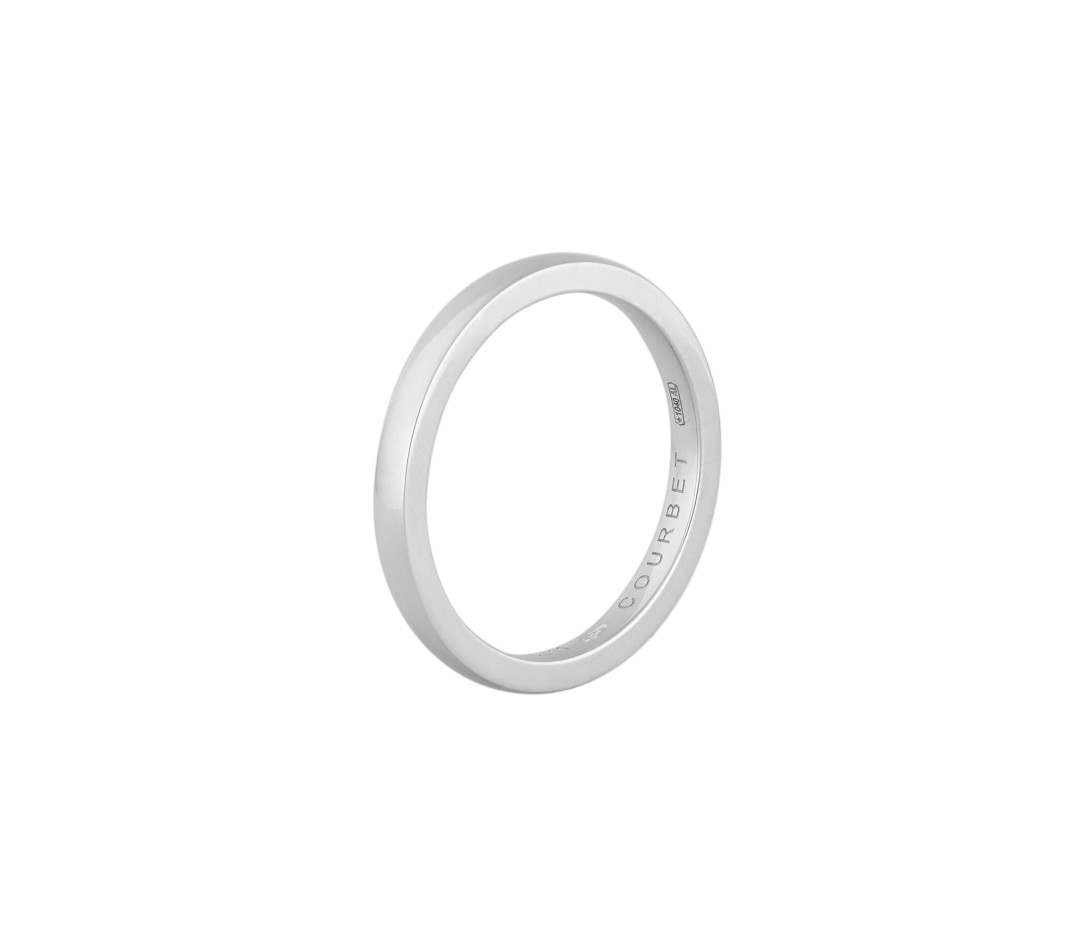 Alliance (1,8 mm) - Or blanc 18K (2,00 g) - Profil