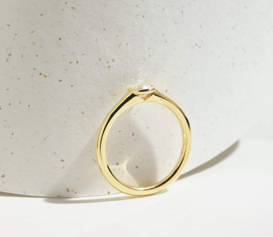 Bague Origine - Or jaune 18K (2,60 g), diamant 0,10 ct - Vue 7