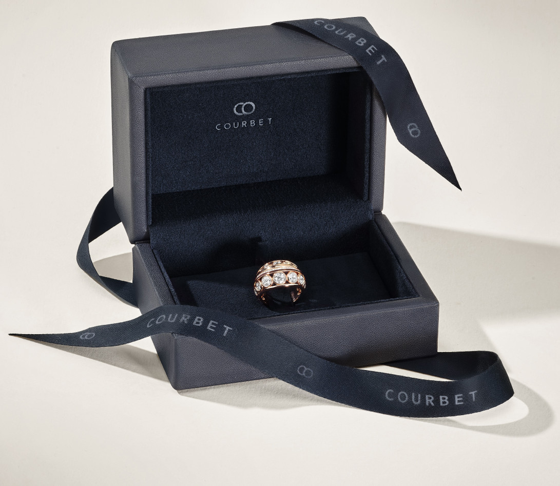 Bague ORIGINE Couture en or rose recyclé 18K et diamants de synthèse - Vue 4