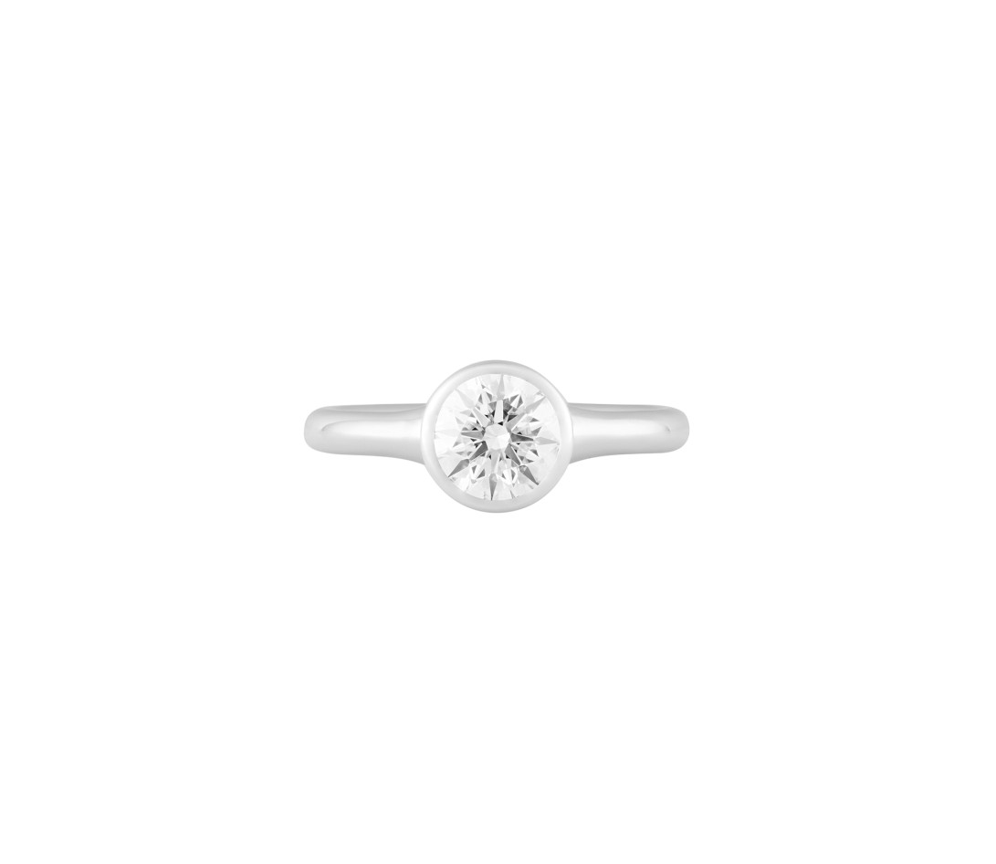 Bague Origine - Or blanc 18K (3,00 g), diamant 1 ct - Face