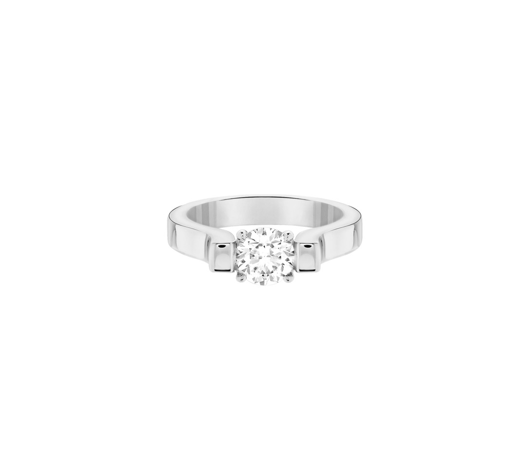 Bague Icone - Or Blanc 18K (8,00 g), diamant 0,5 ct - vue 1