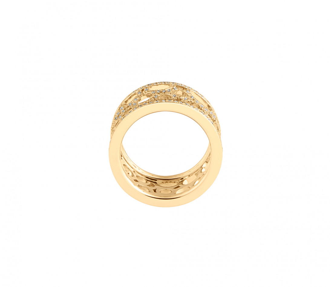 Bague Constellation - Or jaune 18K (7,35 g) - diamants 1,70 carats - Profile