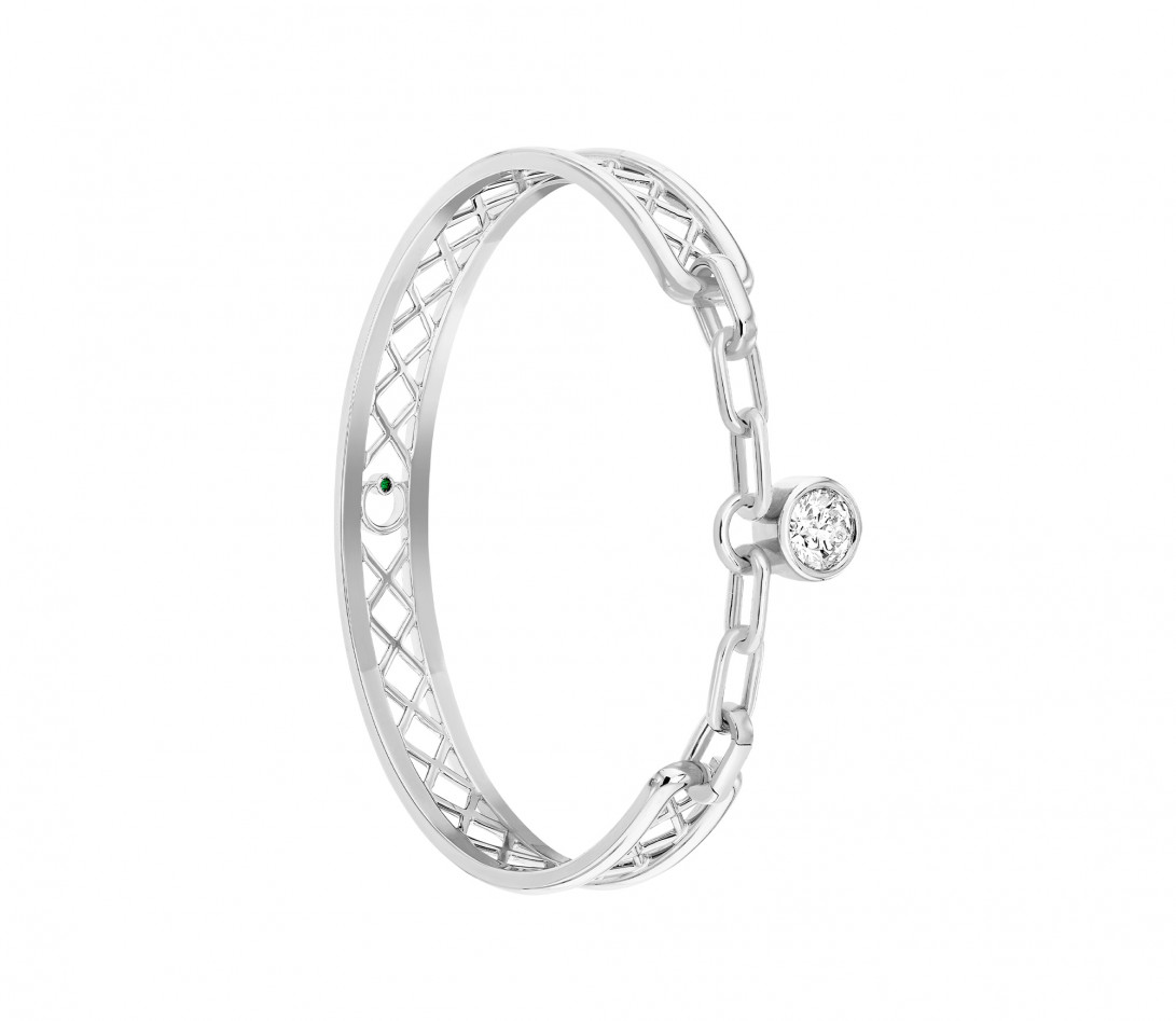 Bracelet PONT DES ARTS diamants de synthèse 0,7ct et or blanc recyclé 18K - COURBET - vue 2