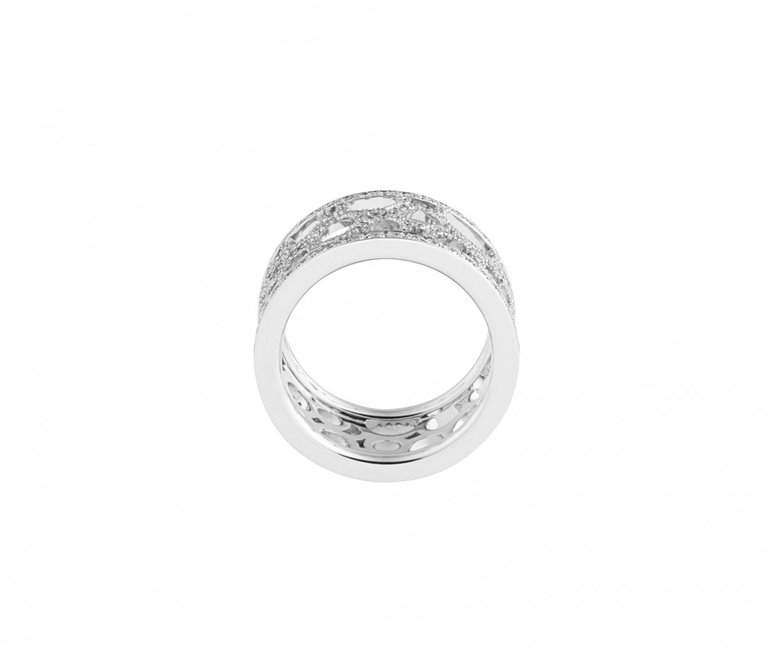 Bague Constellation - Or blanc 18K (7,35 g) - diamants 1,70 carats - Profil
