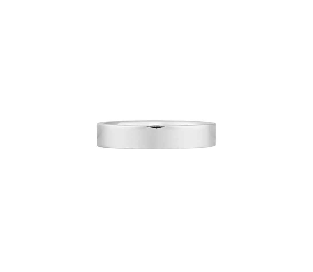 Alliance (4 mm) - Or blanc 18K (6,00 g) - Face