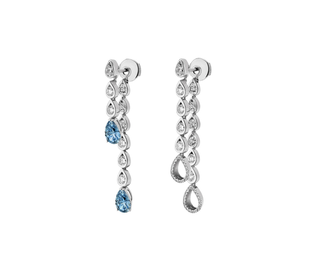 Boucles d'oreilles Water en or blanc