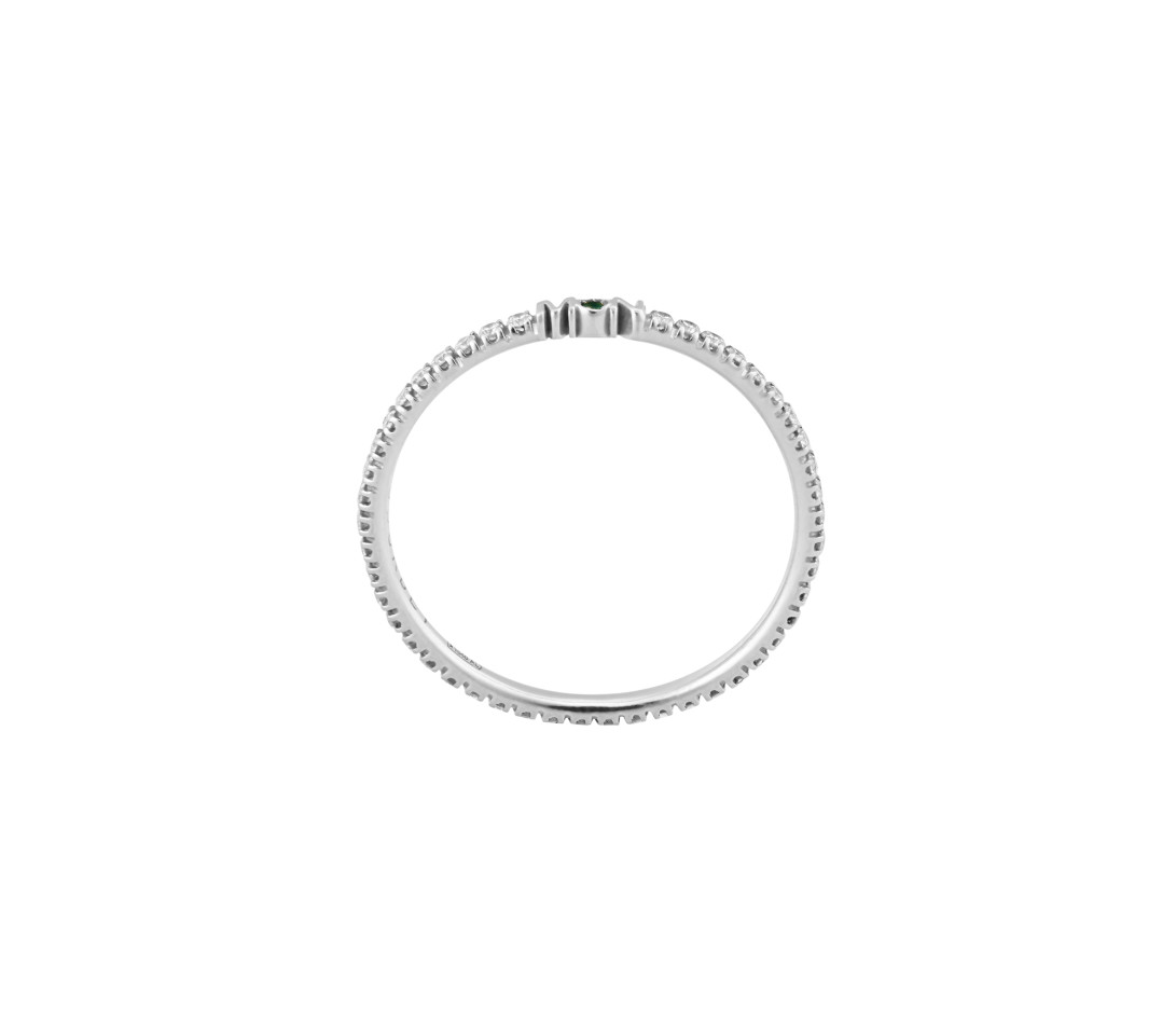 Alliance full-pavée (1,4 mm) - Or blanc 18K (1,00 g), diamants 0,20 ct