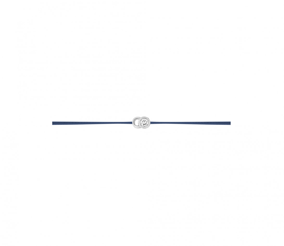 Courbet 18kt white gold diamond Let's Commit cord bracelet - Silver