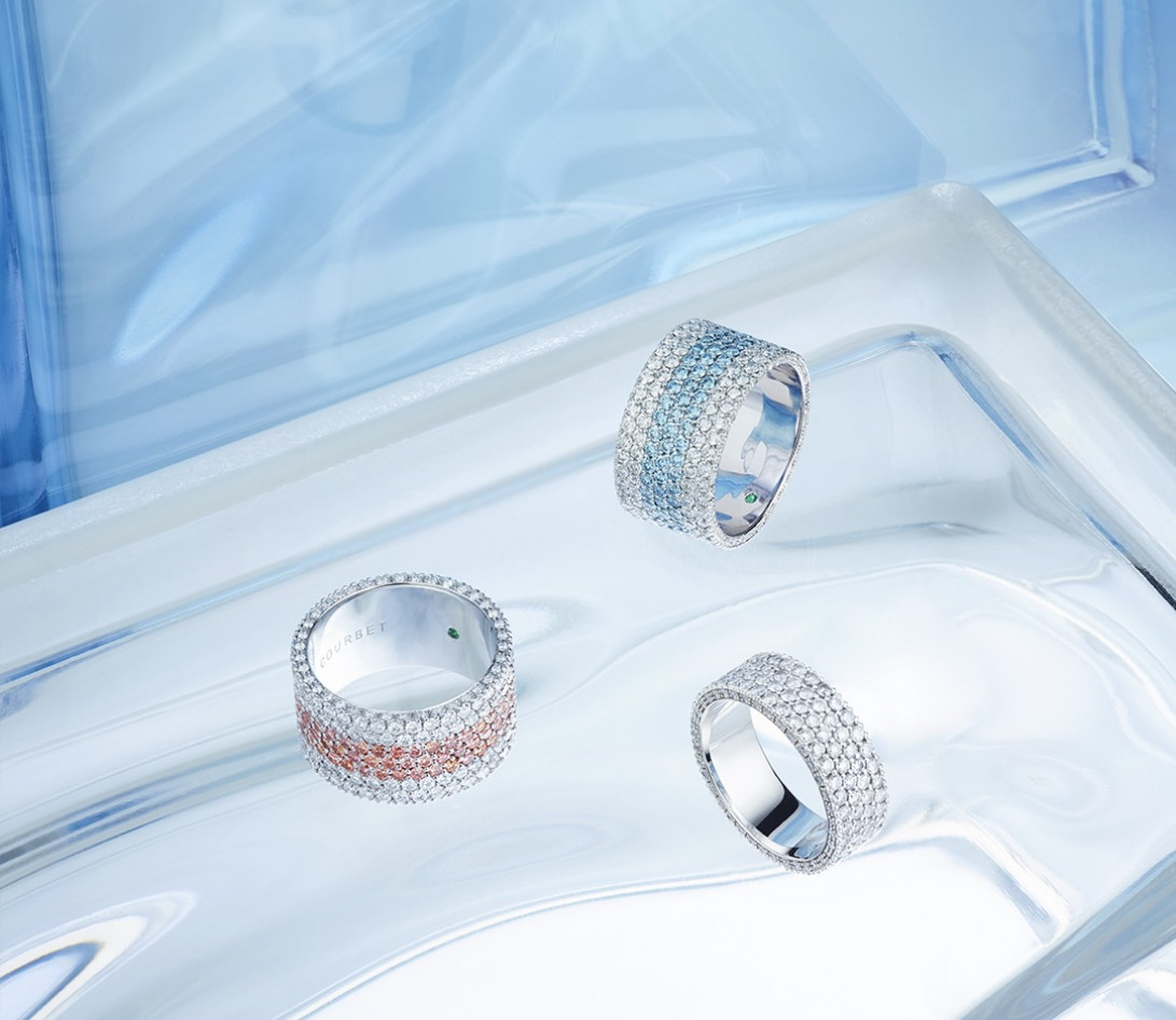 Bague Or Blanc et Diamants de synthèse 4,25 cts - Horizon - Courbet - Vue 6