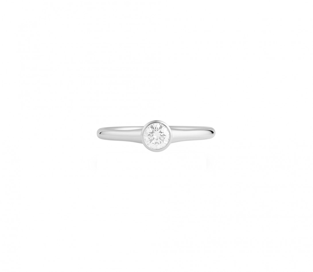 Bague Origine - Or blanc 18K (3,00 g), diamant 0,70 ct - Face