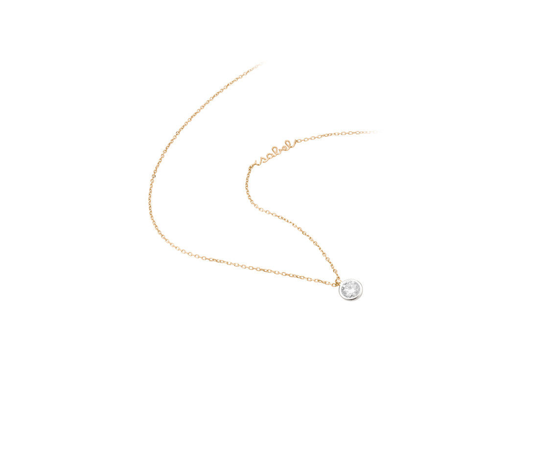 Collier Origine personnalisé - Or jaune 18K (1,70 g), diamants 0,3 cts - Vue 2