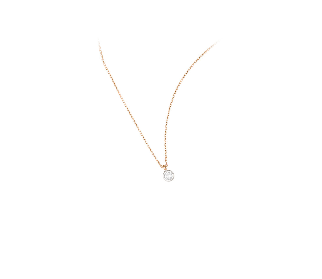 Collier Origine - Or rose 18K (1,70 g), diamants 0,1 ct - Vue 2