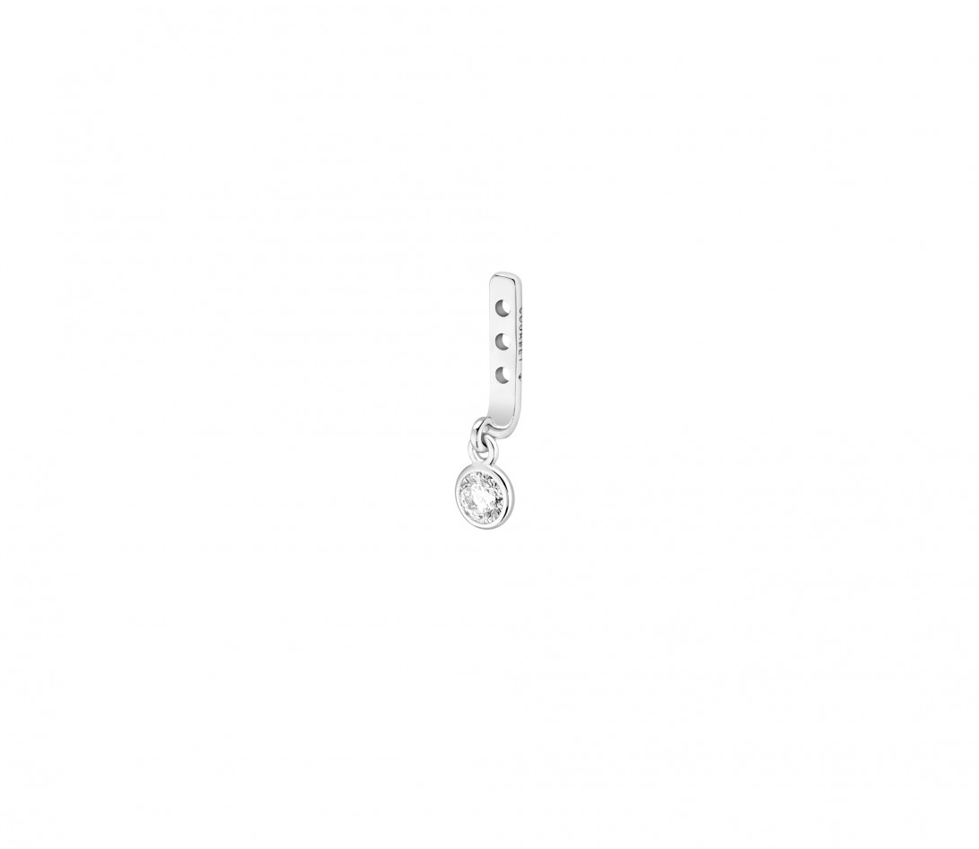 Accessoire dessous de lobe ORIGINE en or blanc 18K et diamant de synthèse 0,1ct - Vue 1